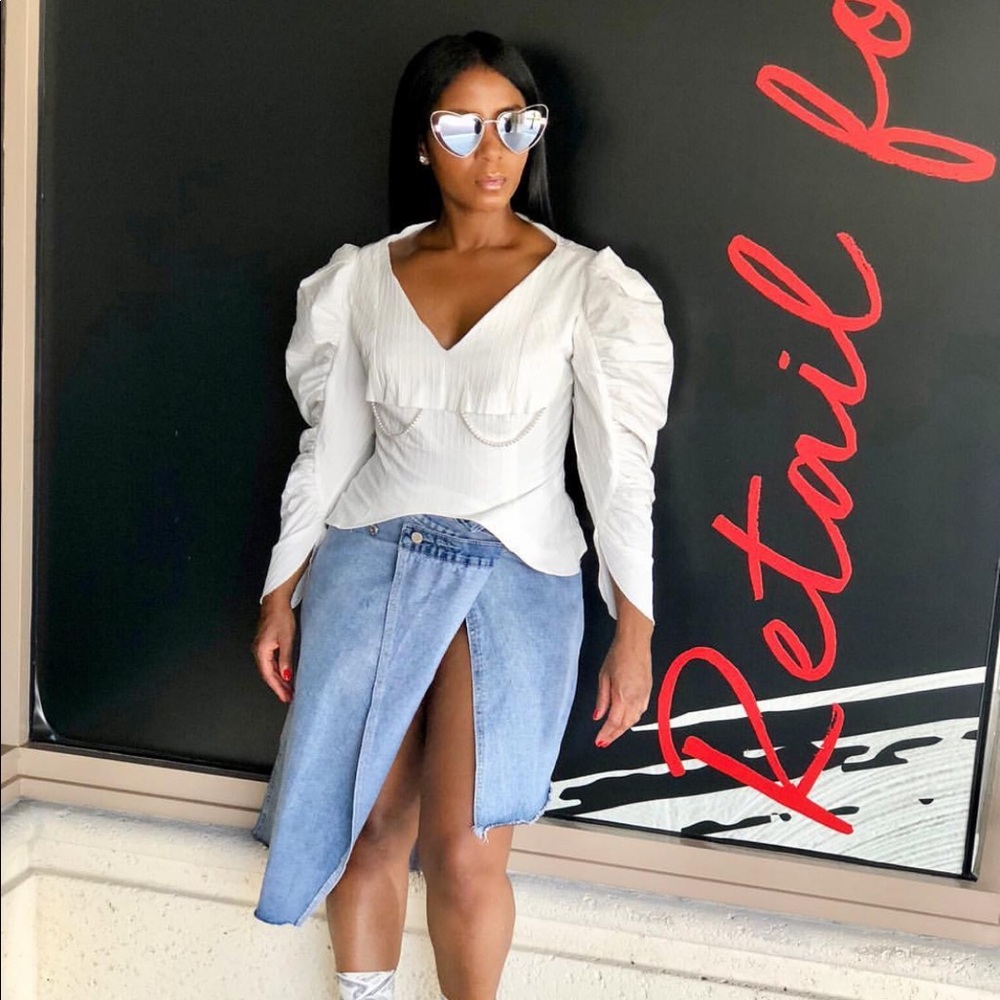 Denim Wrap Skirt